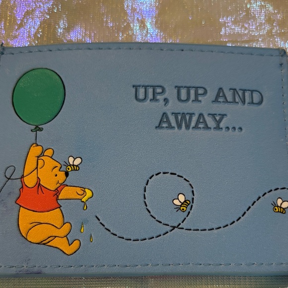 Disney Danielle Nicole Blue Card Holder with Winnie the Pooh Design - Picture 3 of 4